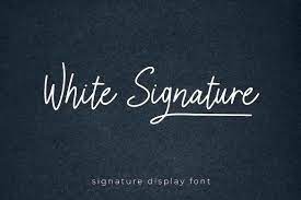White Signature Font